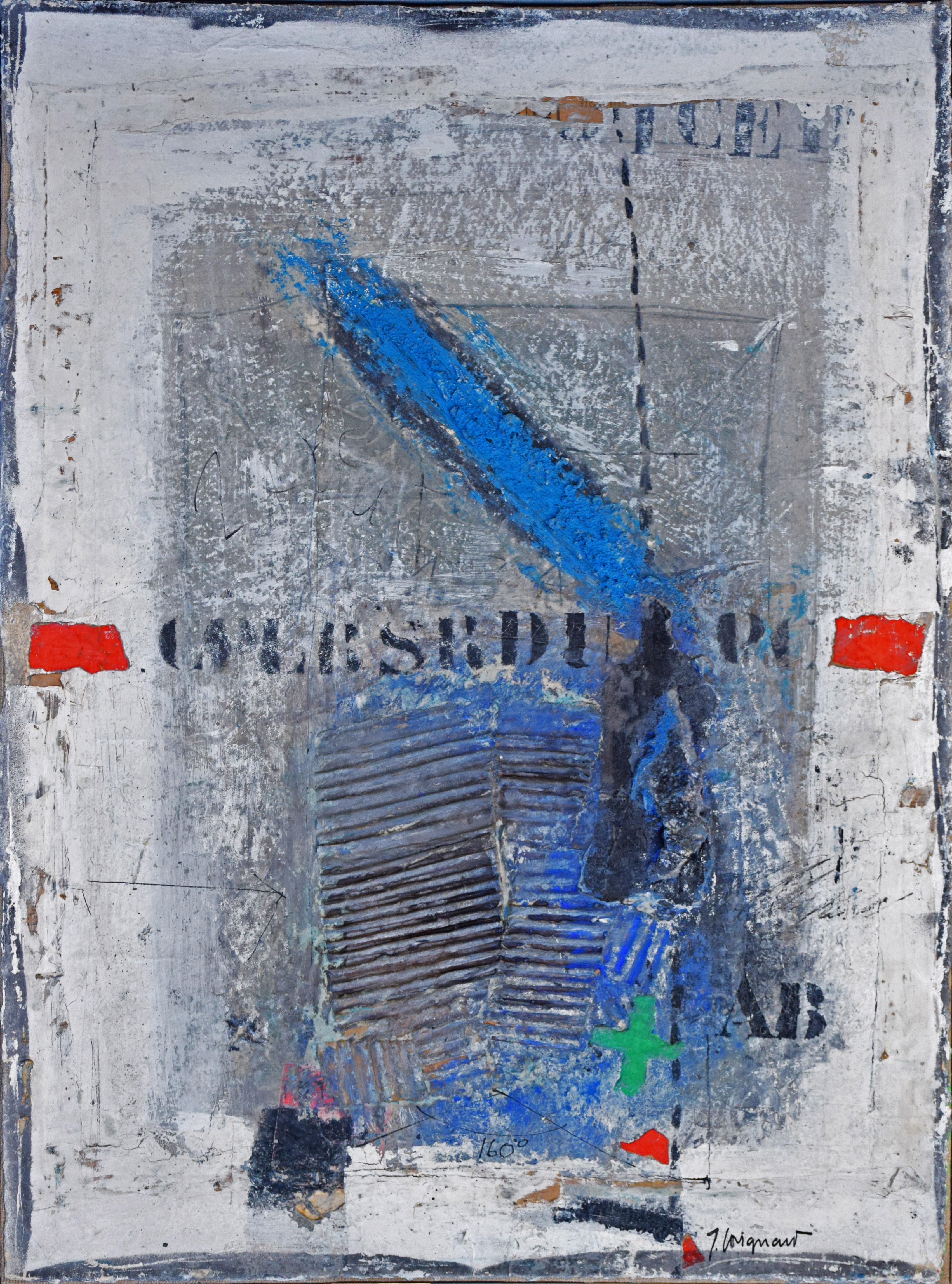 James Coignard Abstract Painting - Otage en bleu