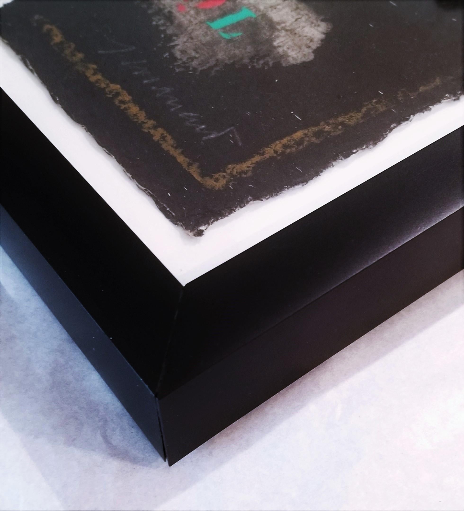 Deux Bleus Sur Noir (Two Blues on Black) /// James Coignard French Abstract Art For Sale 15