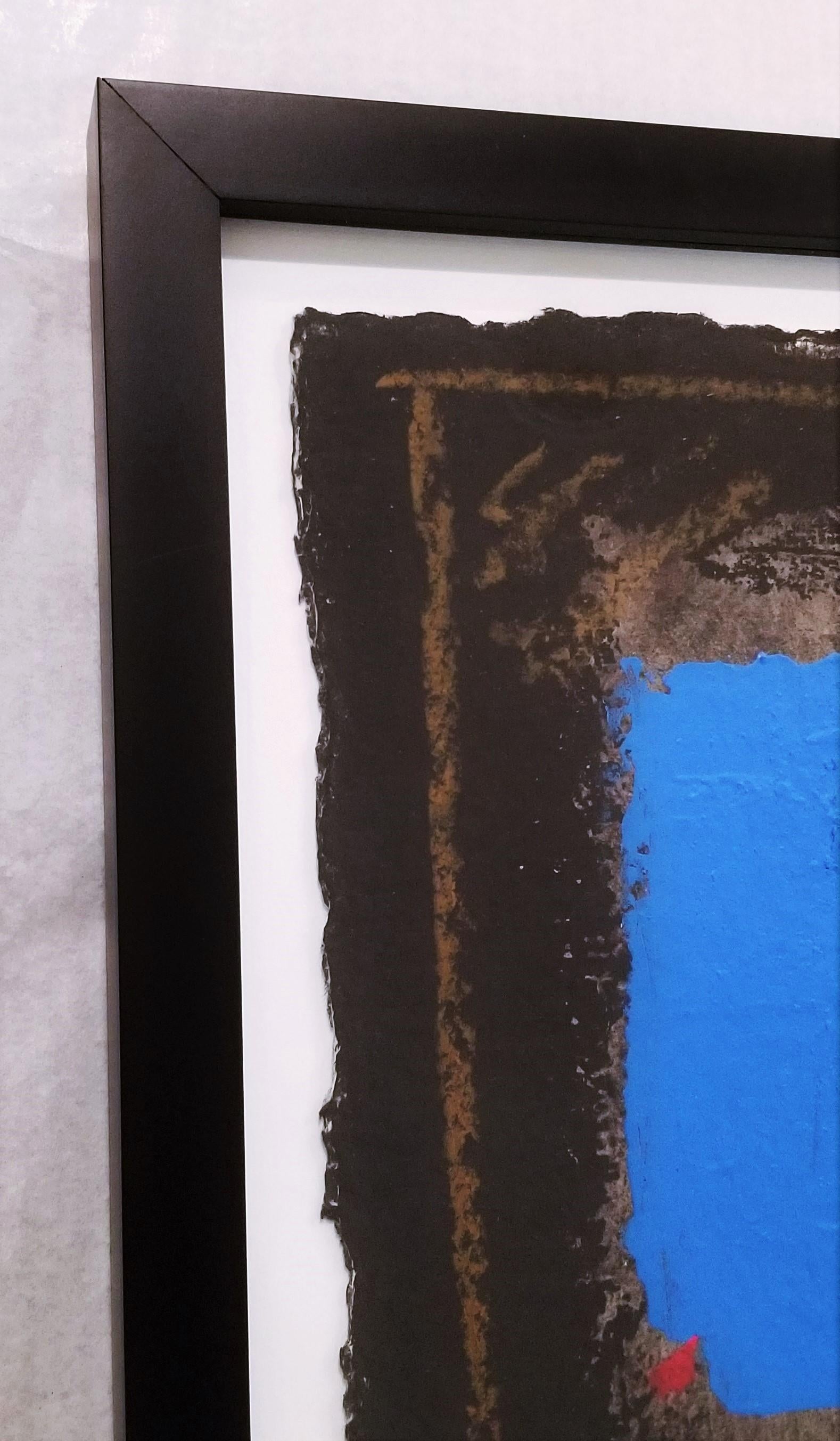 Deux Bleus Sur Noir /// James Coignard Art abstrait français en vente 4