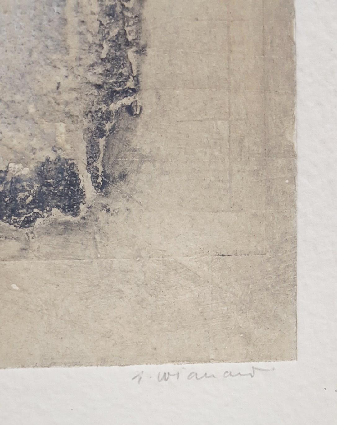 Espace - Ecriture (Space - Writing) /// French Contemporary Abstract Minimalism - Gray Abstract Print by James Coignard