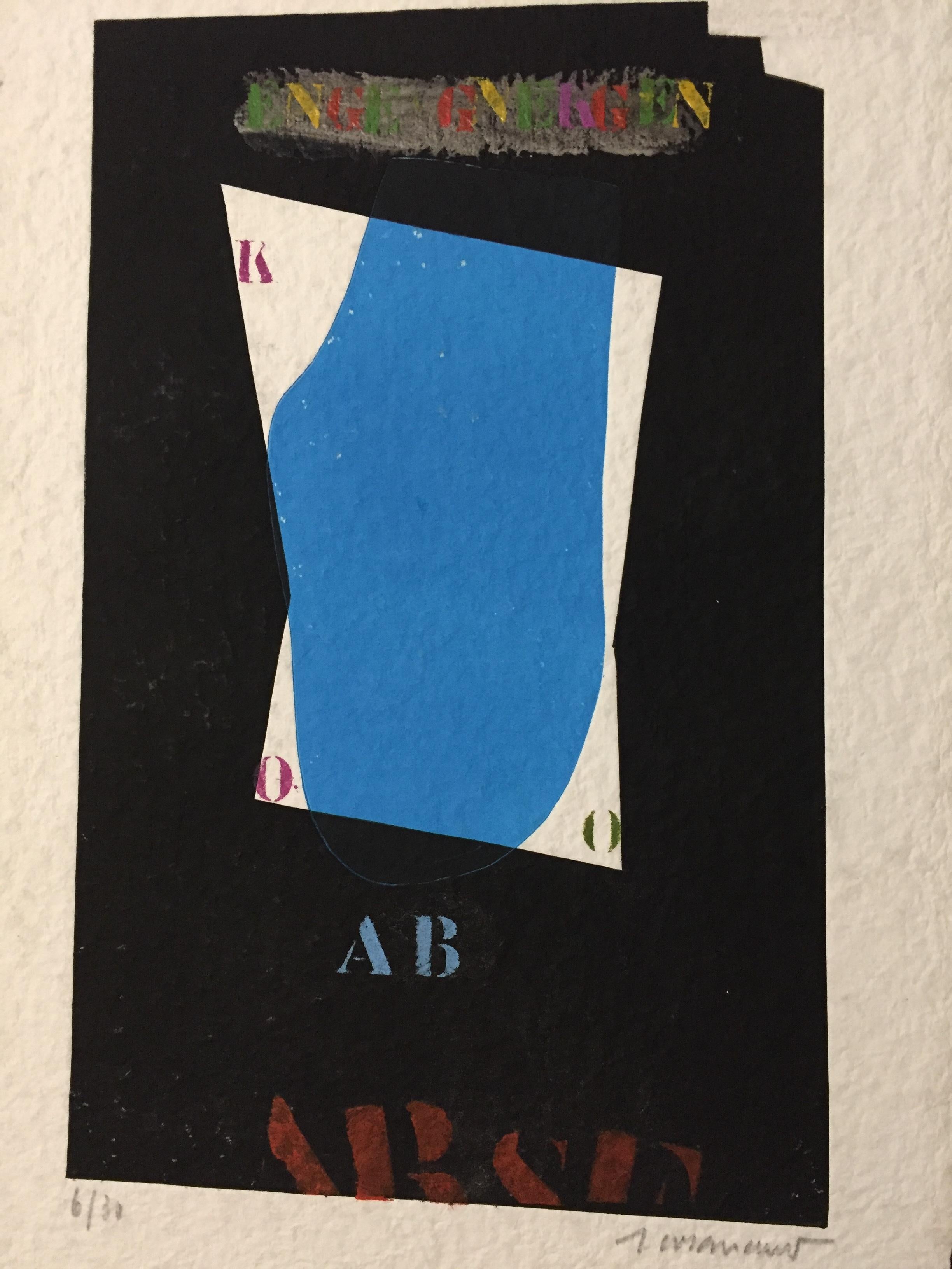 French Modern Art by James Coignard - Blue For Sale 9