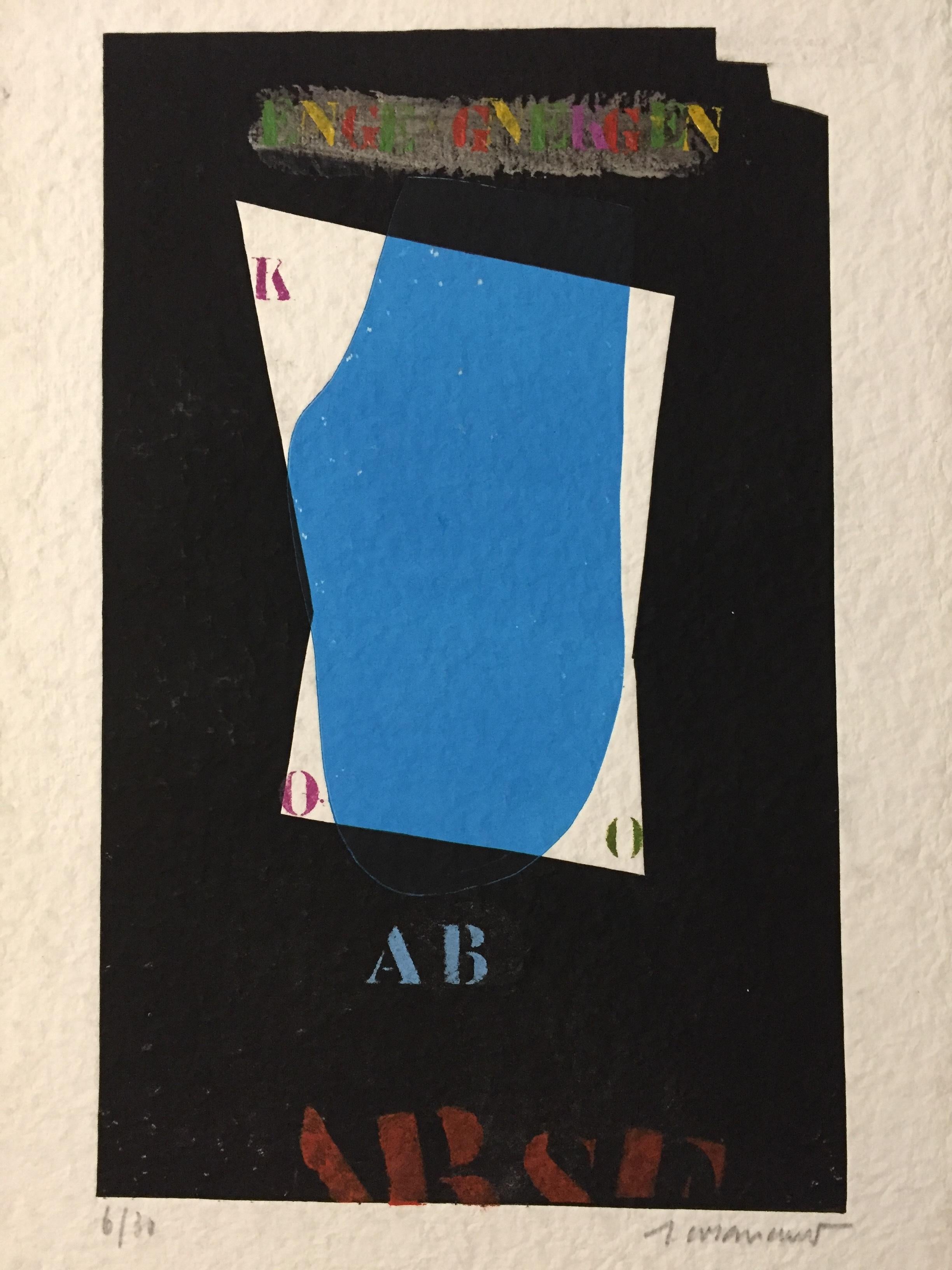 French Modern Art by James Coignard - Blue For Sale 4