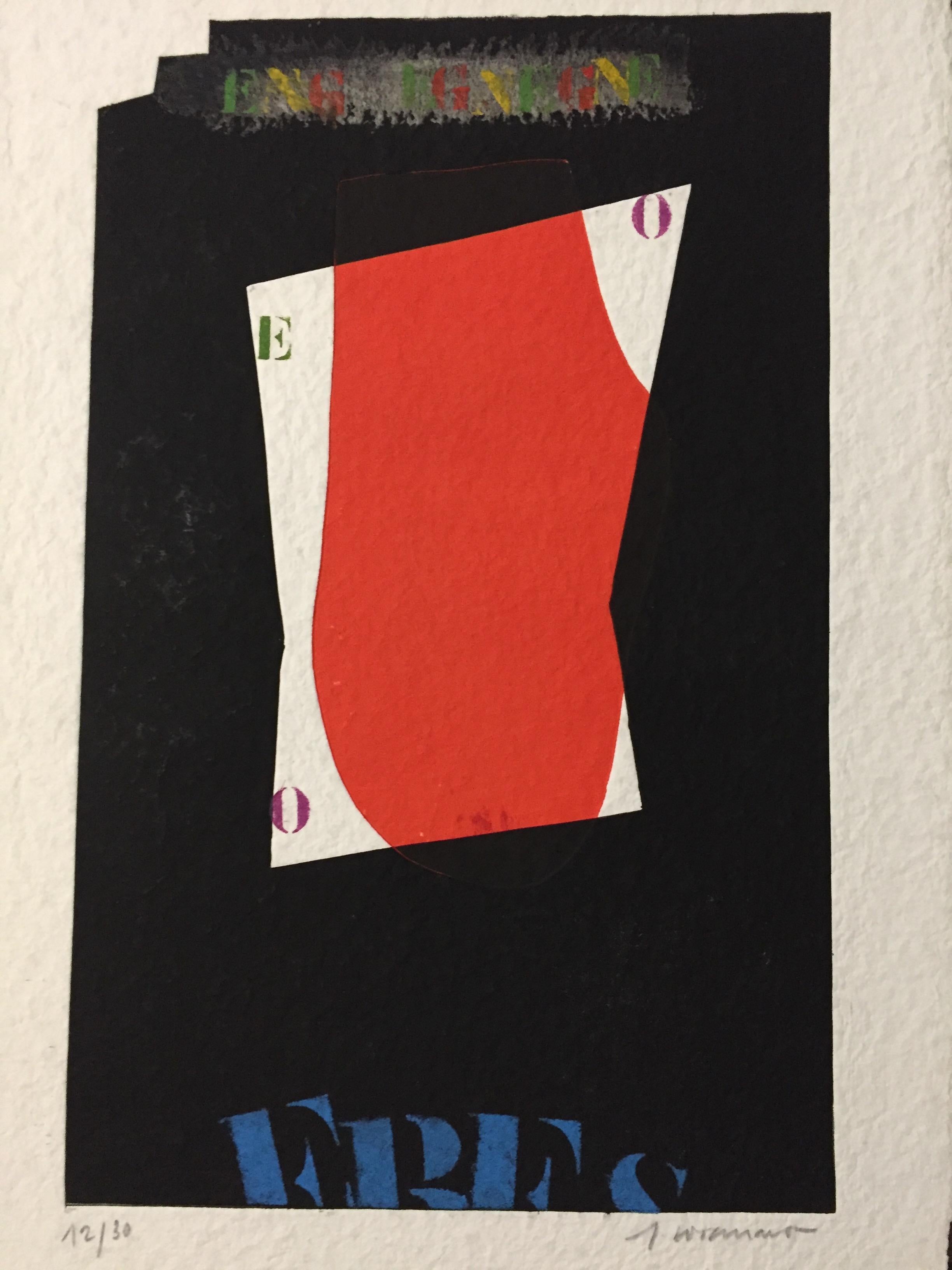 French Modern Art by James Coignard - Red For Sale 9