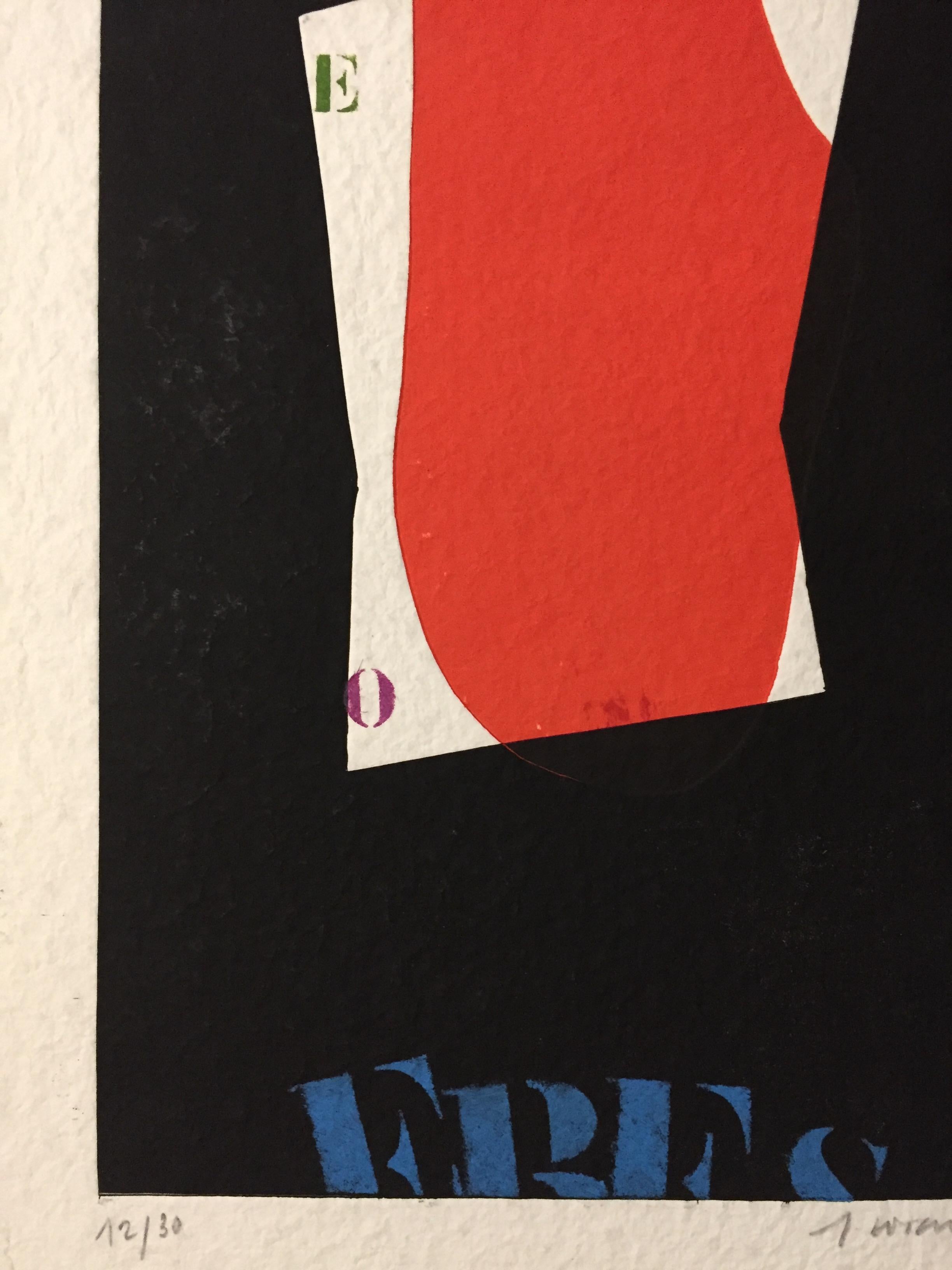 French Modern Art by James Coignard - Red For Sale 15