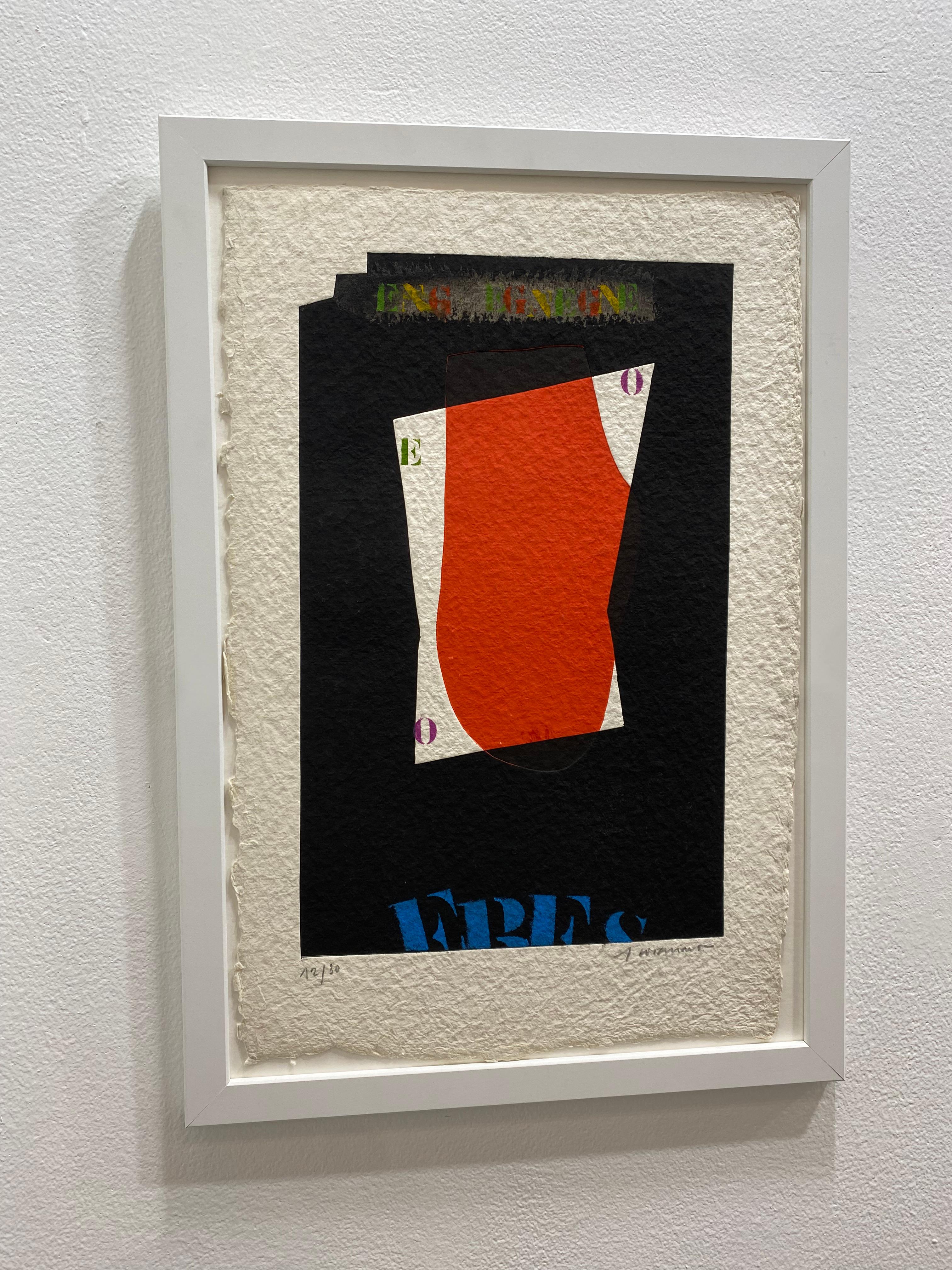 French Modern Art by James Coignard - Red For Sale 2