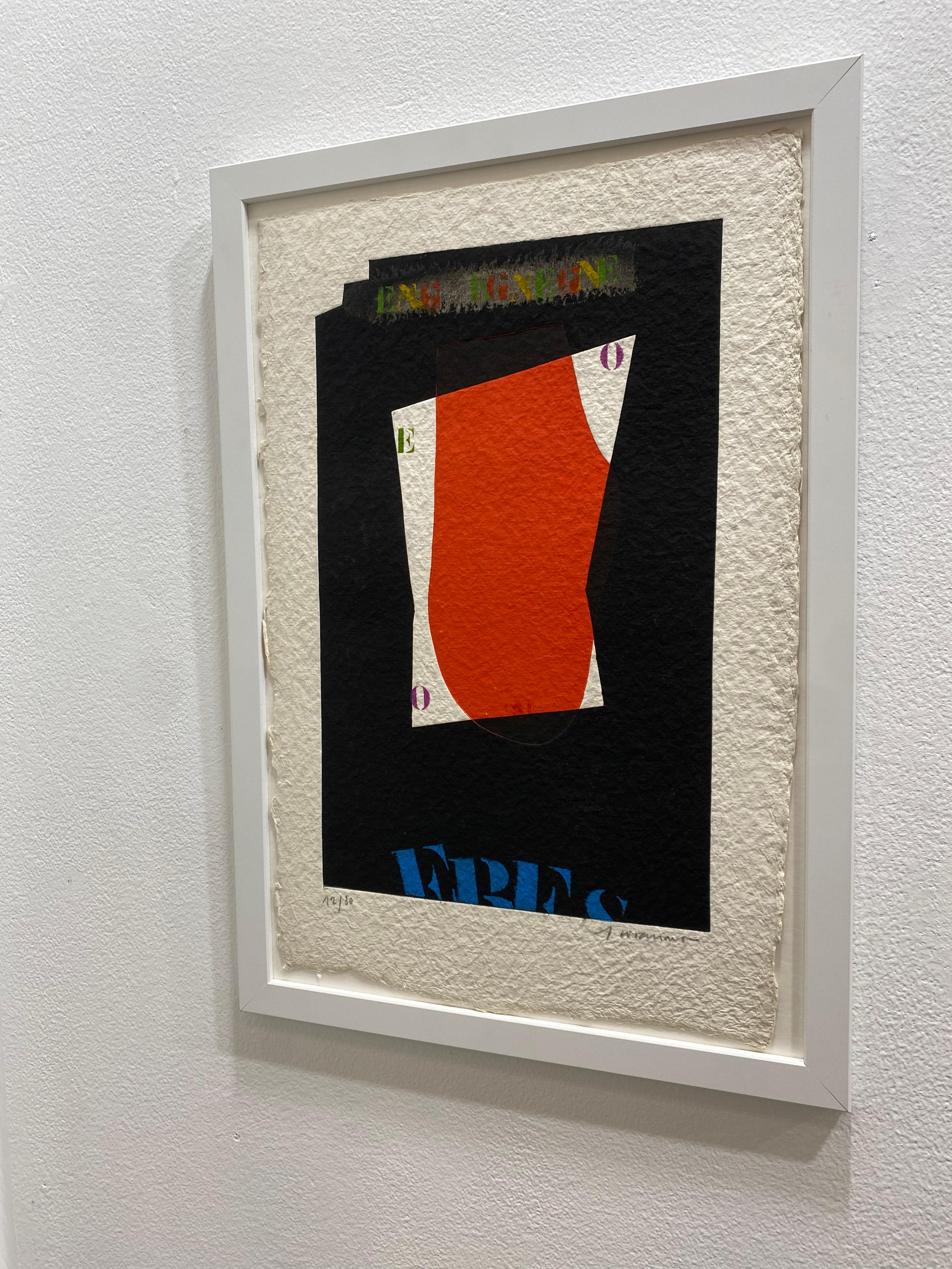 French Modern Art by James Coignard - Red For Sale 3