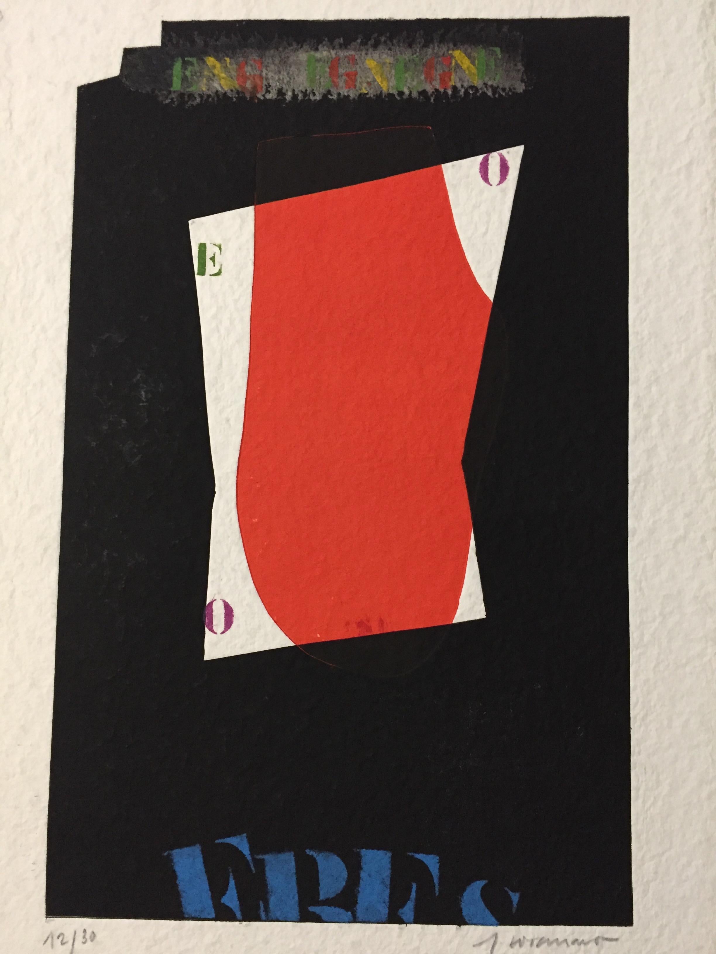 French Modern Art by James Coignard - Red For Sale 4