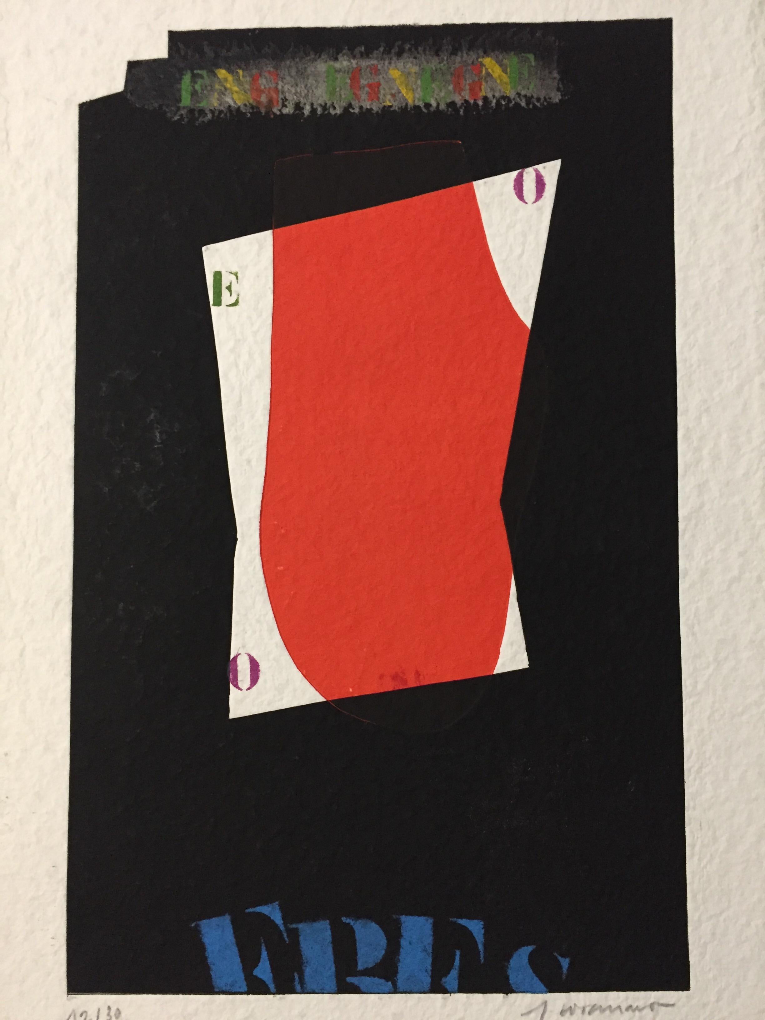 French Modern Art by James Coignard - Red For Sale 5