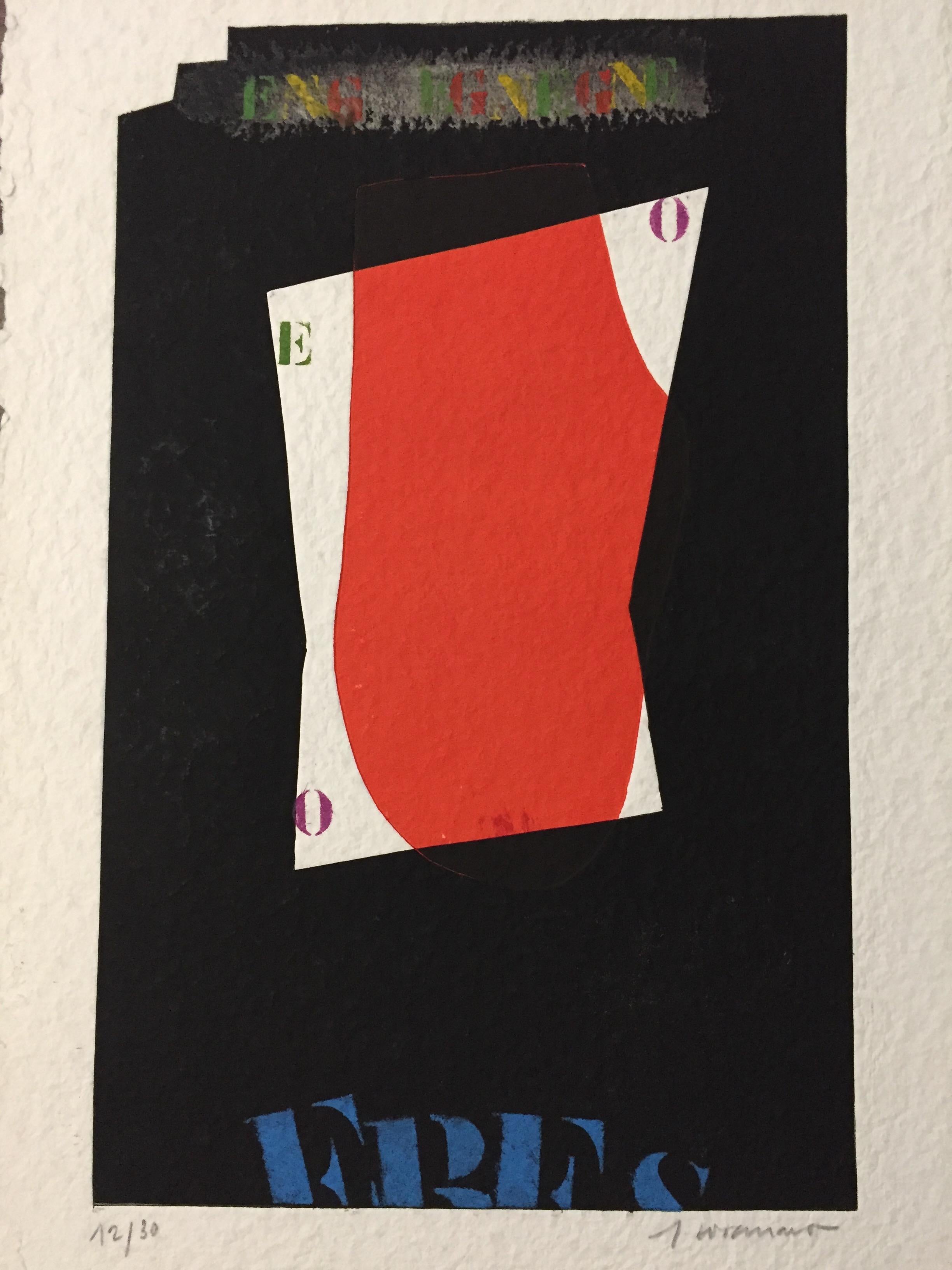 French Modern Art by James Coignard - Red For Sale 6