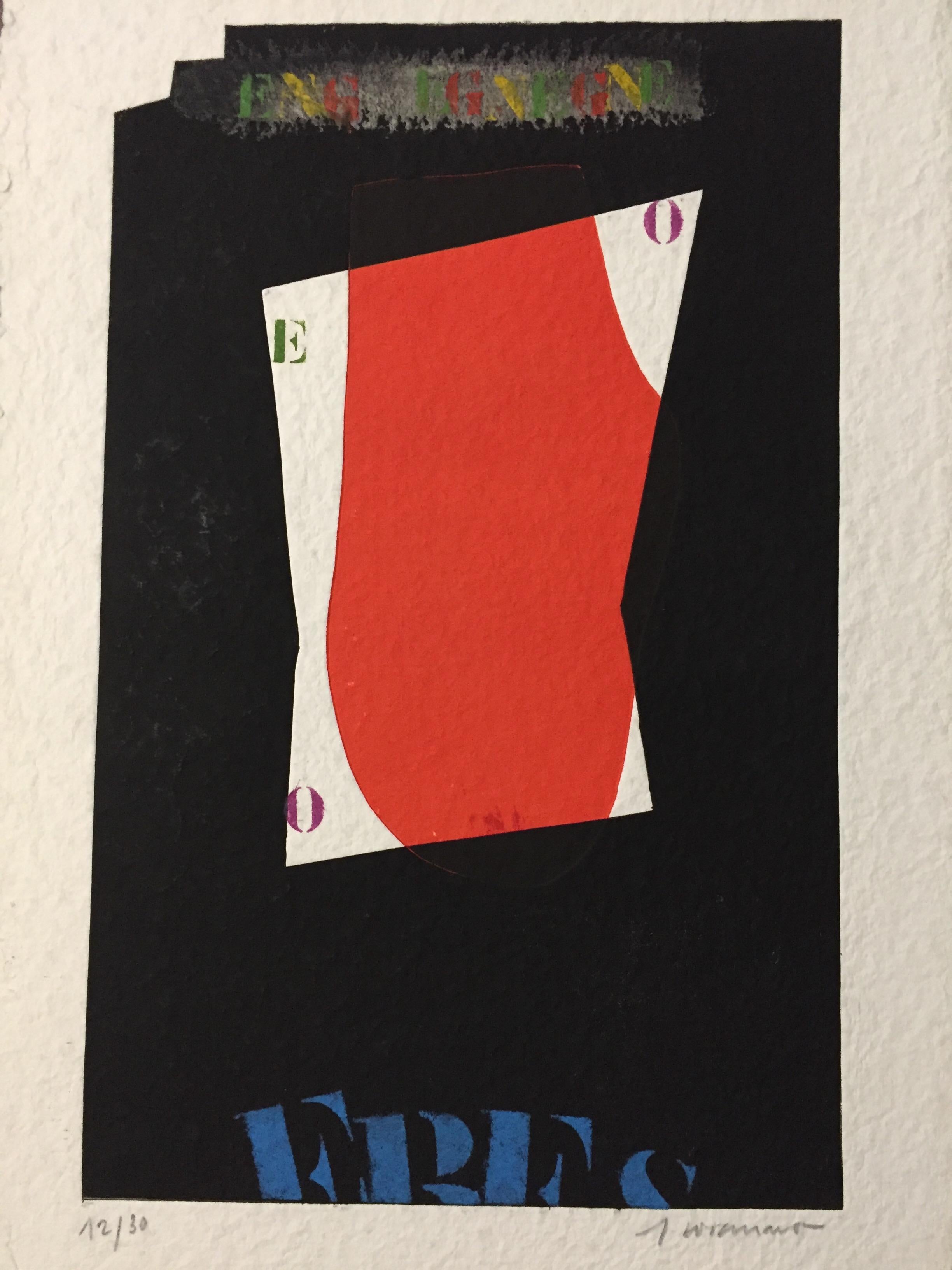 French Modern Art by James Coignard - Red For Sale 7