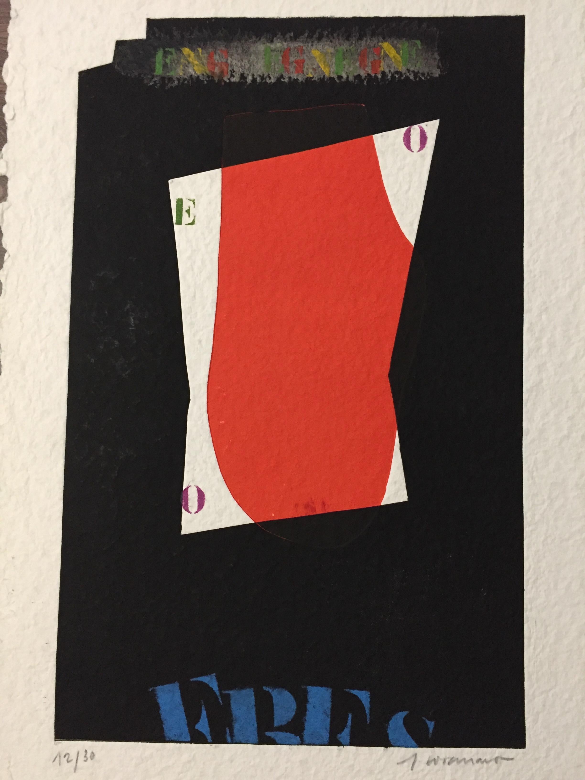 French Modern Art by James Coignard - Red For Sale 8