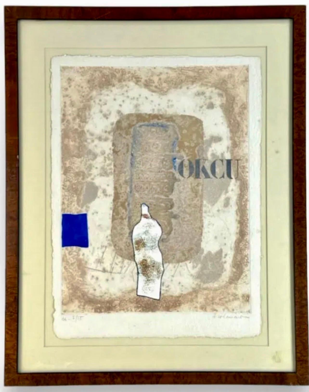 French Pop Art Modernist Textured Carborundum Etching Abstract James Coignard For Sale 5
