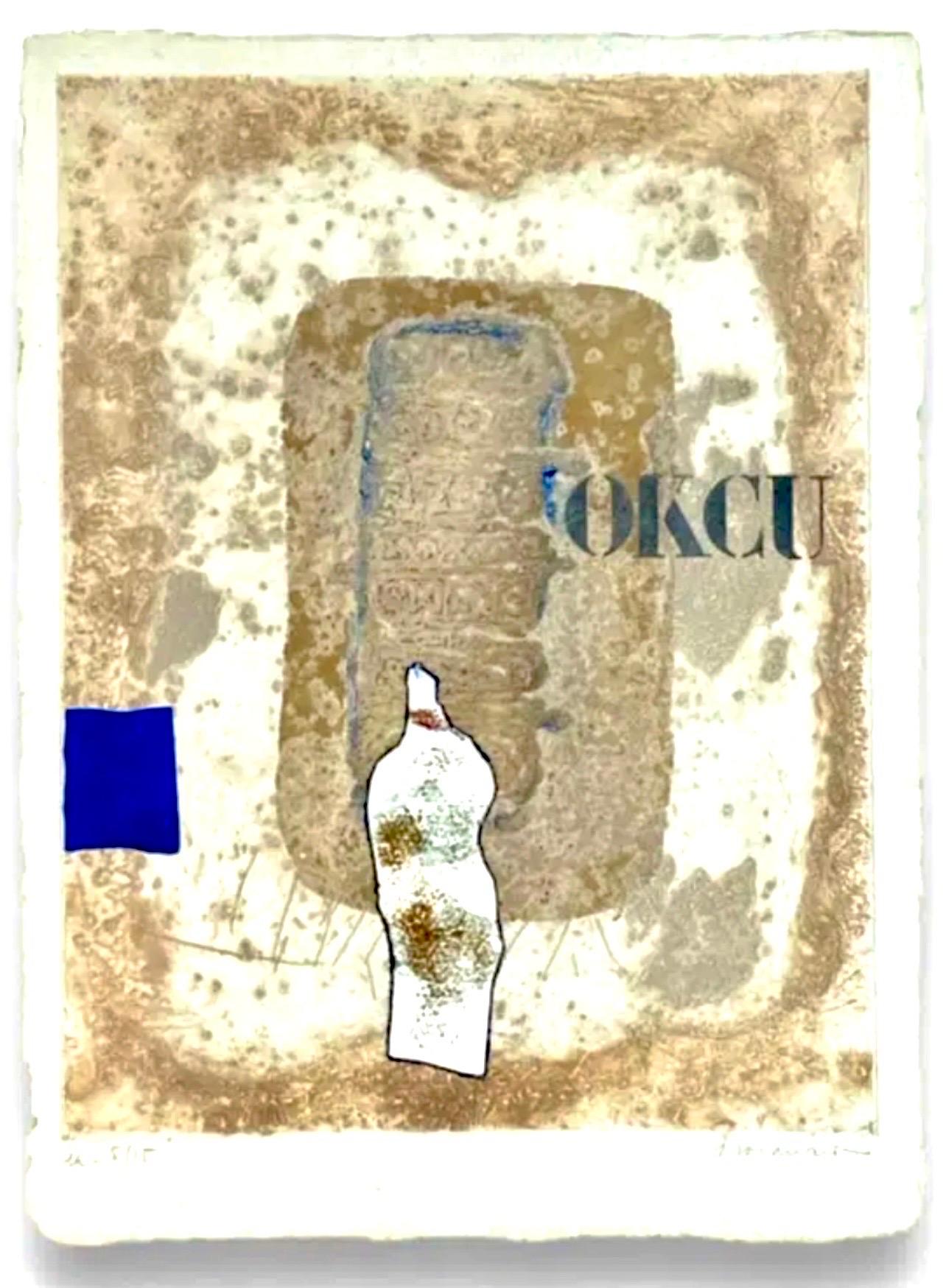 French Pop Art Modernist Textured Carborundum Etching Abstract James Coignard For Sale 6