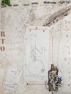 Habitat, Conceptual Hand-Colored Etching with Collage by James Coignard