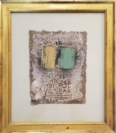 Les Voiles (Le vele) /// James Coignard Incisione astratta di testo Arte moderna