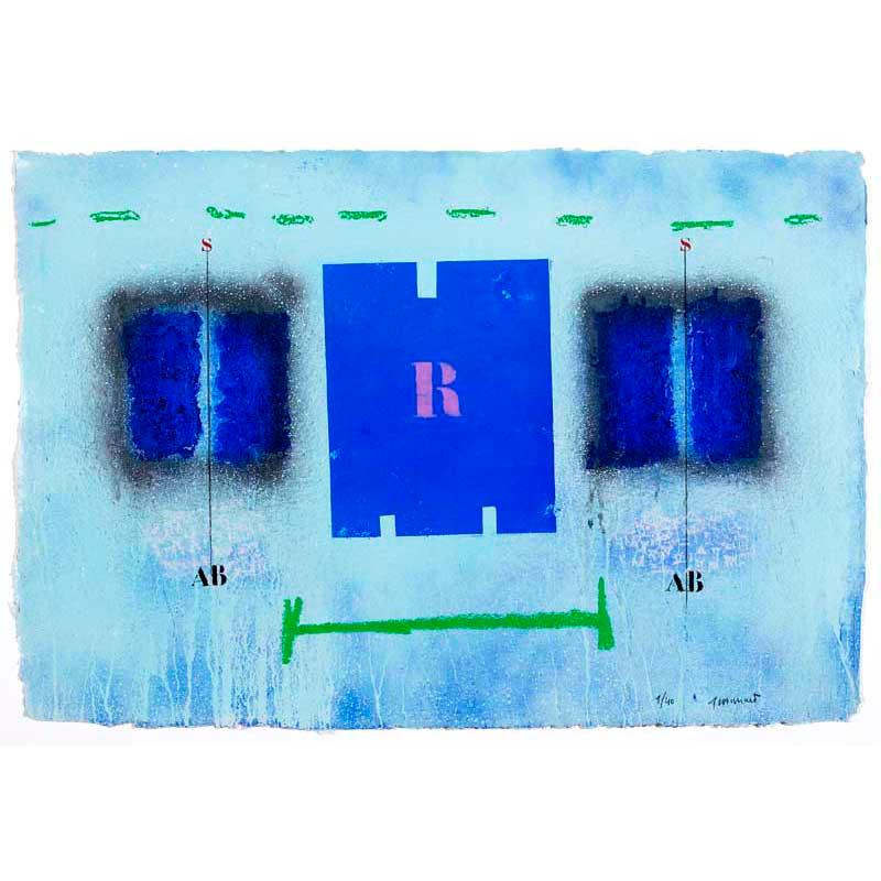 James Coignard Abstract Print - Riguer bleue