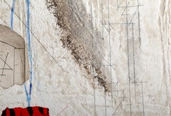 Structure Contestee, Conceptual Hand-Colored Etching with Collage by James Coign