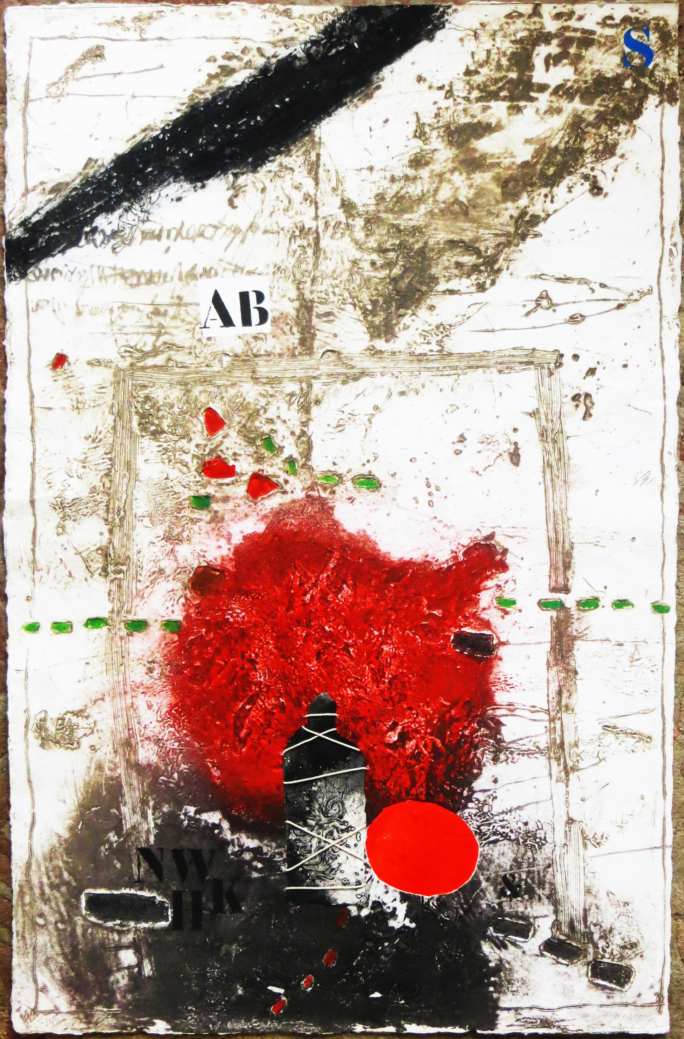 James Coignard Abstract Print - Unknown - from Otage et Rouge series