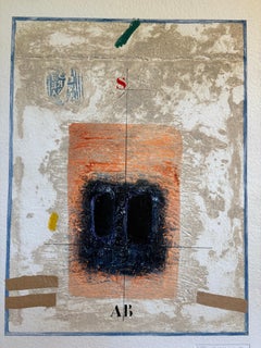 Senza titolo, litografia originale su carborundum, firmata 8/95, 39 x 28,5