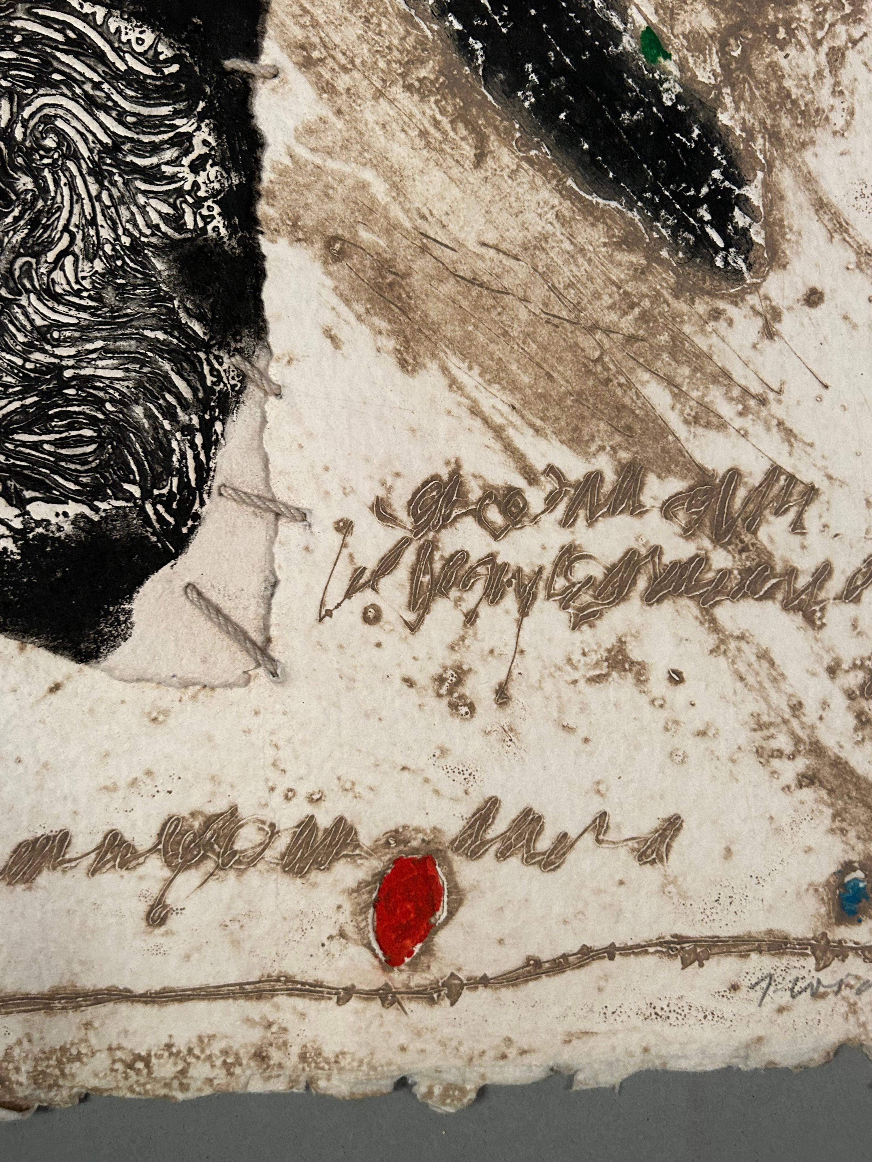 20th Century James Coignard Mixed Media Cardorundum Etching For Sale