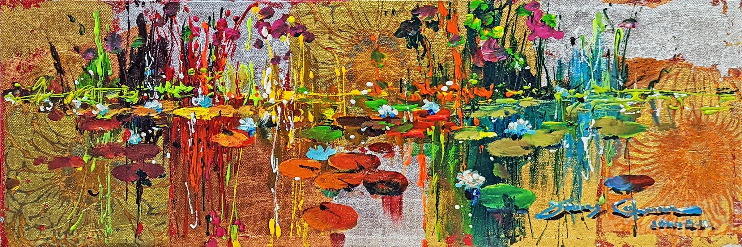 GIVERNY IN GOLD - Mixed Media Art by James Coleman