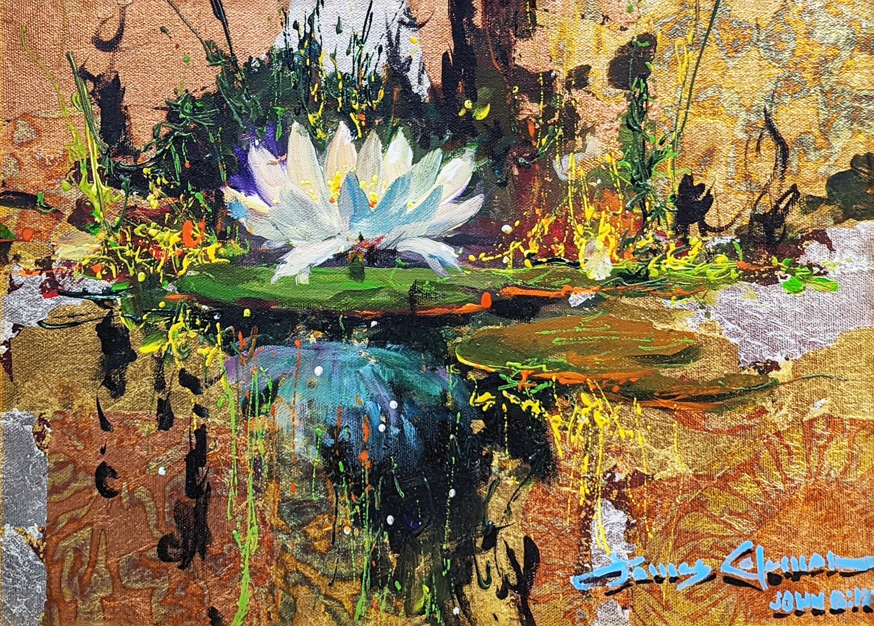 James Coleman Landscape Painting - LILY REFLECTIONS
