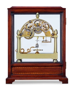 Horloge régulateur de table squelette James Condliff