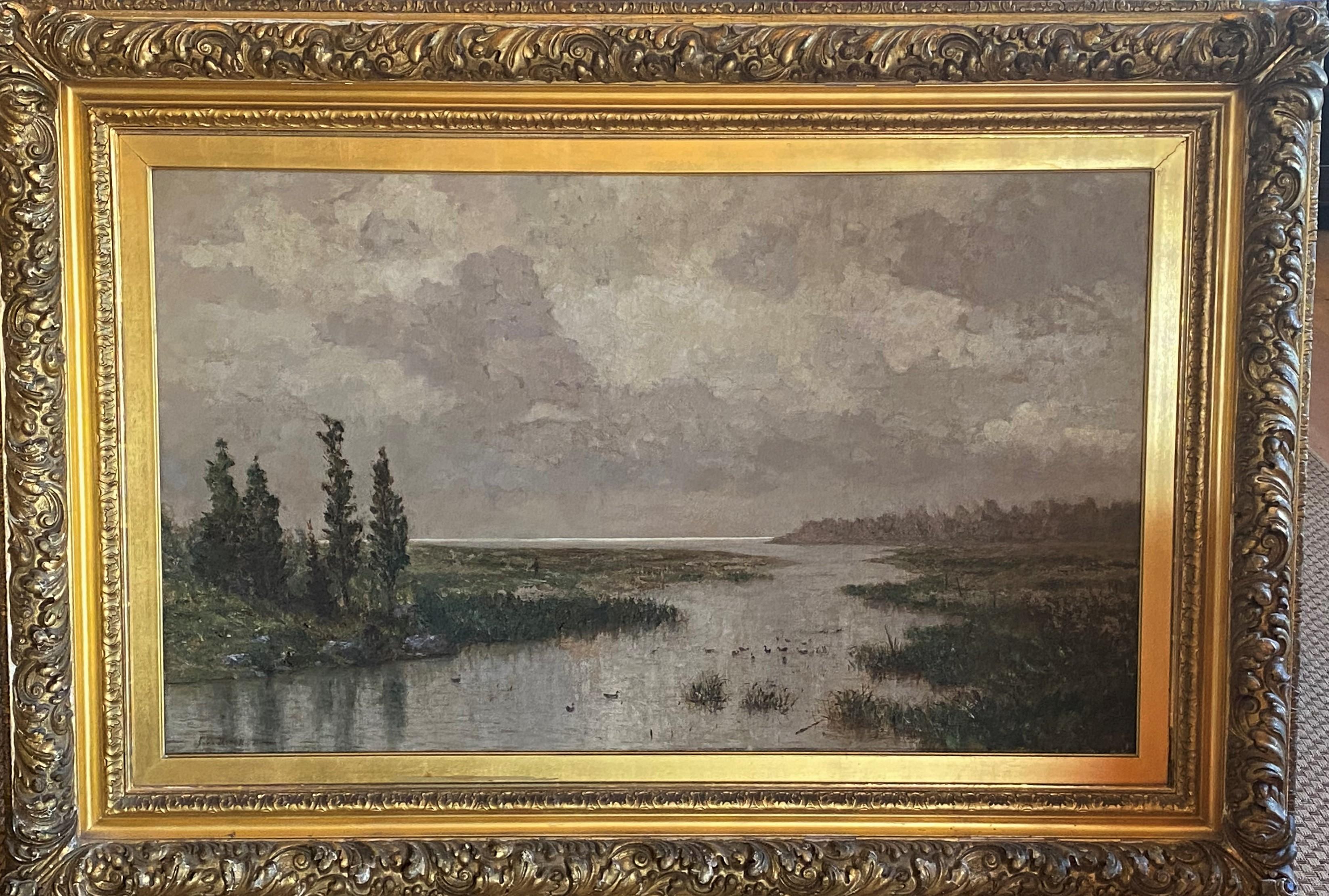 James Craig Nicholl, American 1846-1918  Large Barbizon Landscape 2