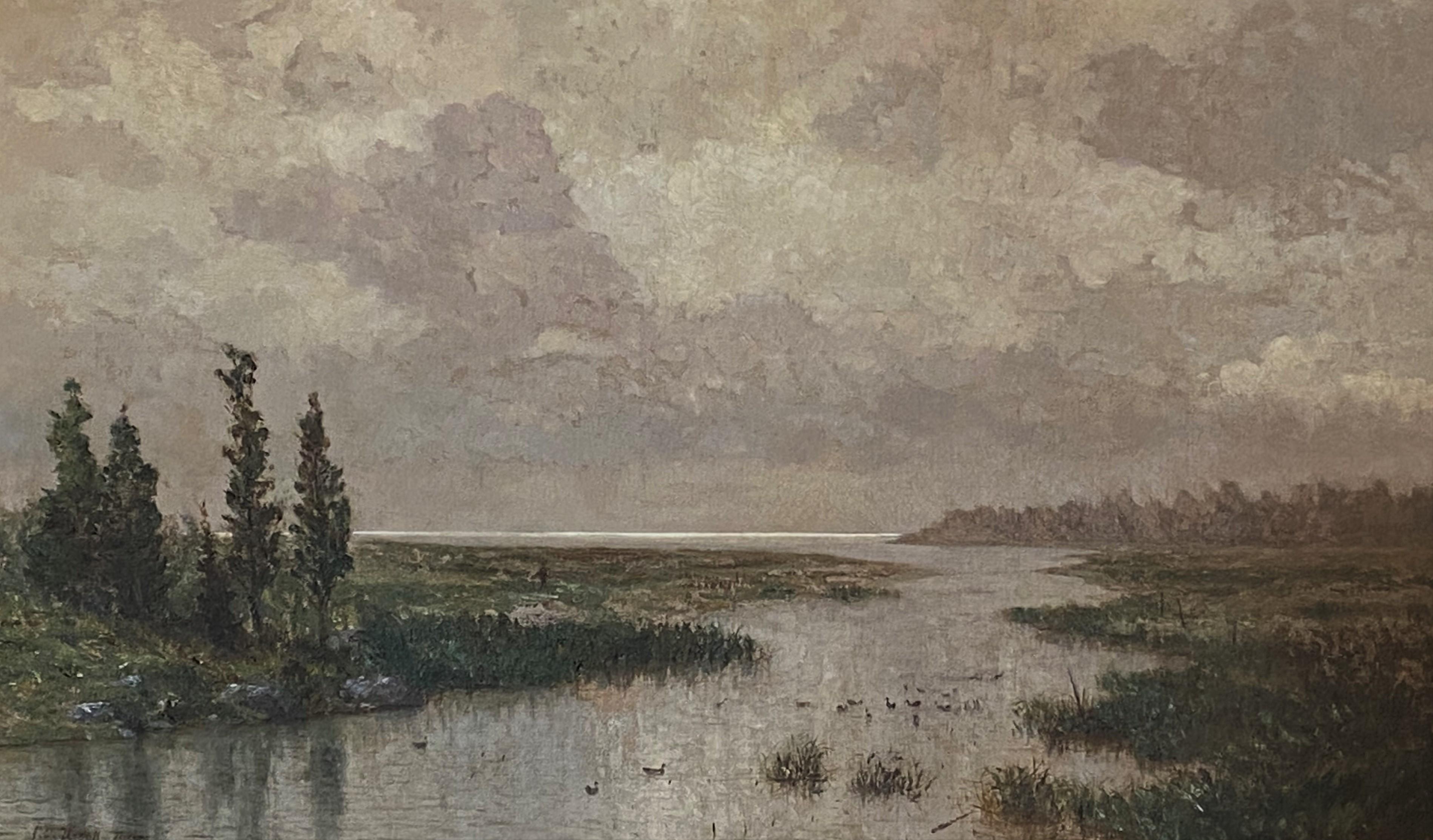 James Craig Nicholl, American 1846-1918  Large Barbizon Landscape 1