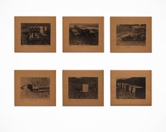 "Pile Series", Set of 6, Silkscreen on Cardboard, Signed & Numbered