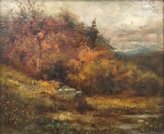 "Paysage d'automne" James Crawford Thom, École de la rivière Hudson, Feuillage d'automne