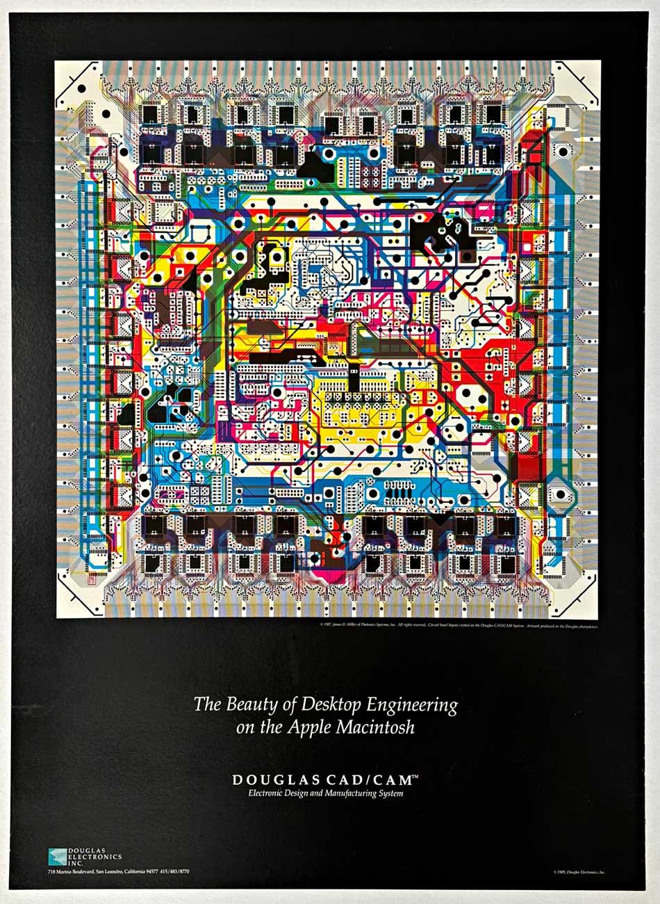 James D Miller Print - Original 
The Beauty of Desktop Engineering on Apple Macintosh, linen-backed