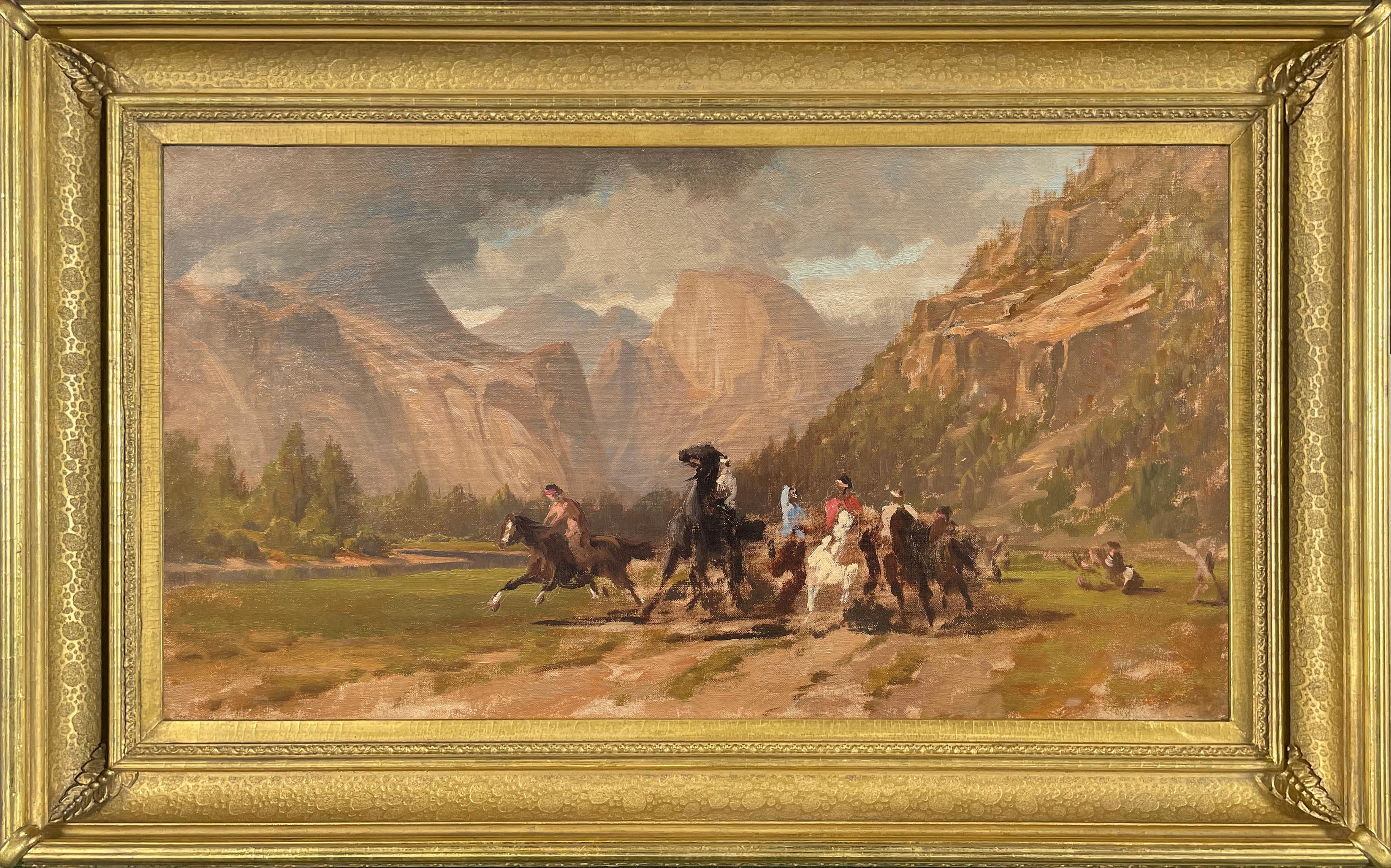 Das Yosemite-Tal Nr. 1 ( Skizze) – Painting von James D. Smillie
