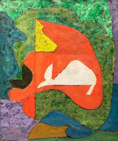 "White Whale" Mid 20th Century American Abstract  1960s Color Field Abstraction