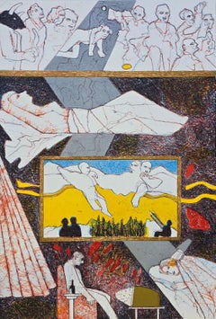 Room 314 Madrid (Figurative Realism, Interior, Cultural Commentary)