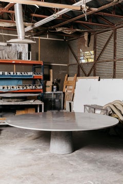 James de Wulf Concrete 3-Piece Locking Round Table, 102"