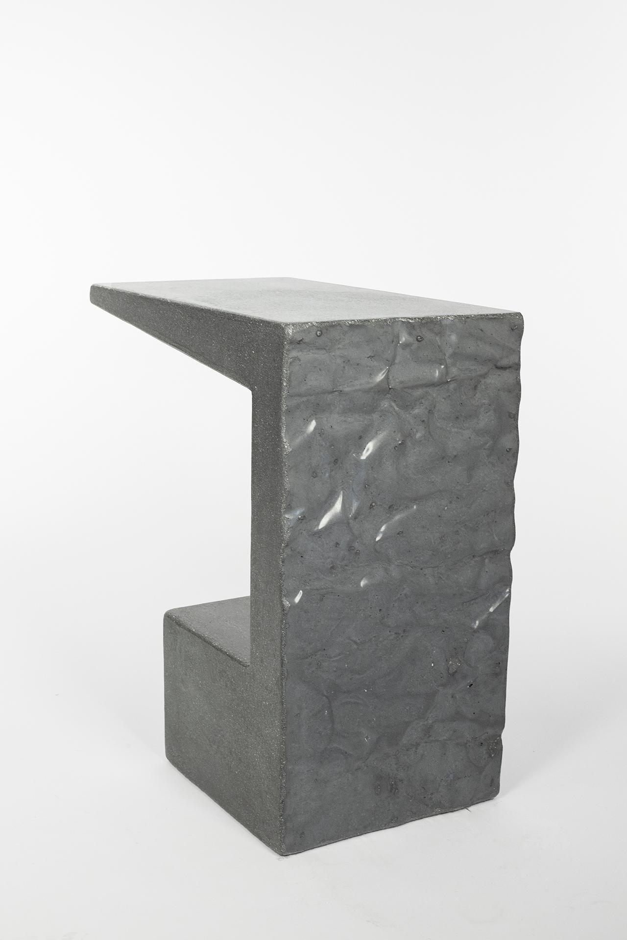 American James de Wulf Concrete Crumple Side Table