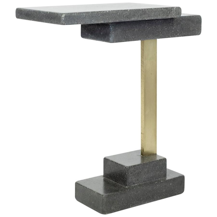 James de Wulf Concrete Deco Side Table For Sale