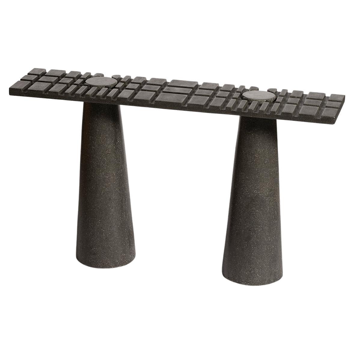 James de Wulf Concrete Fibonacci Locking Console For Sale