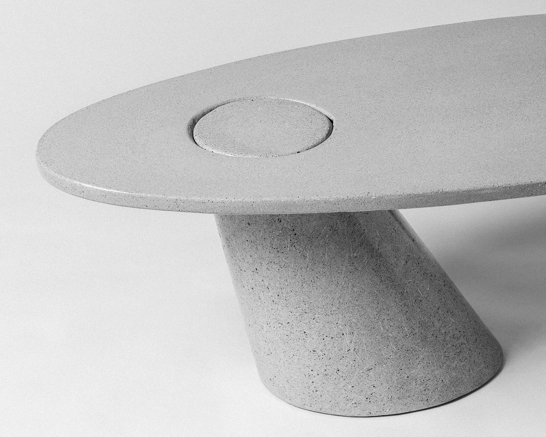 Brutalist James de Wulf Concrete Leaning Coffee Table For Sale