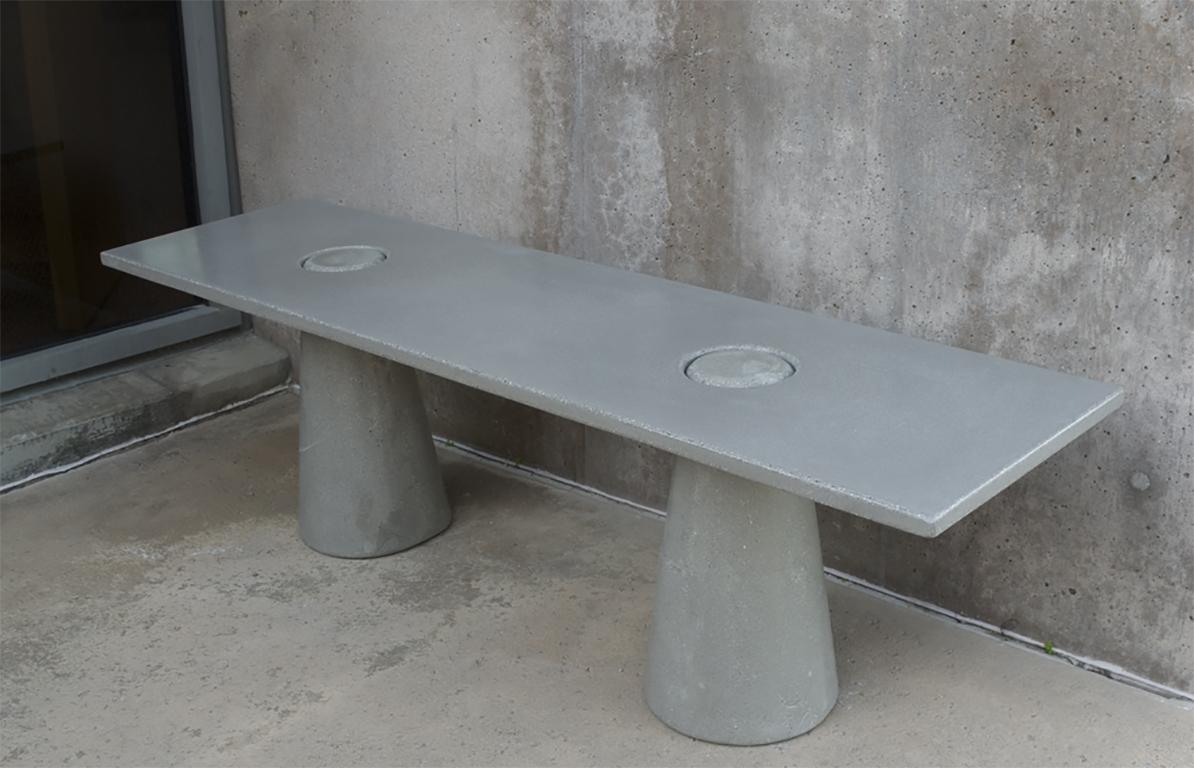 Brutalist James de Wulf Concrete Locking Bench 48 For Sale