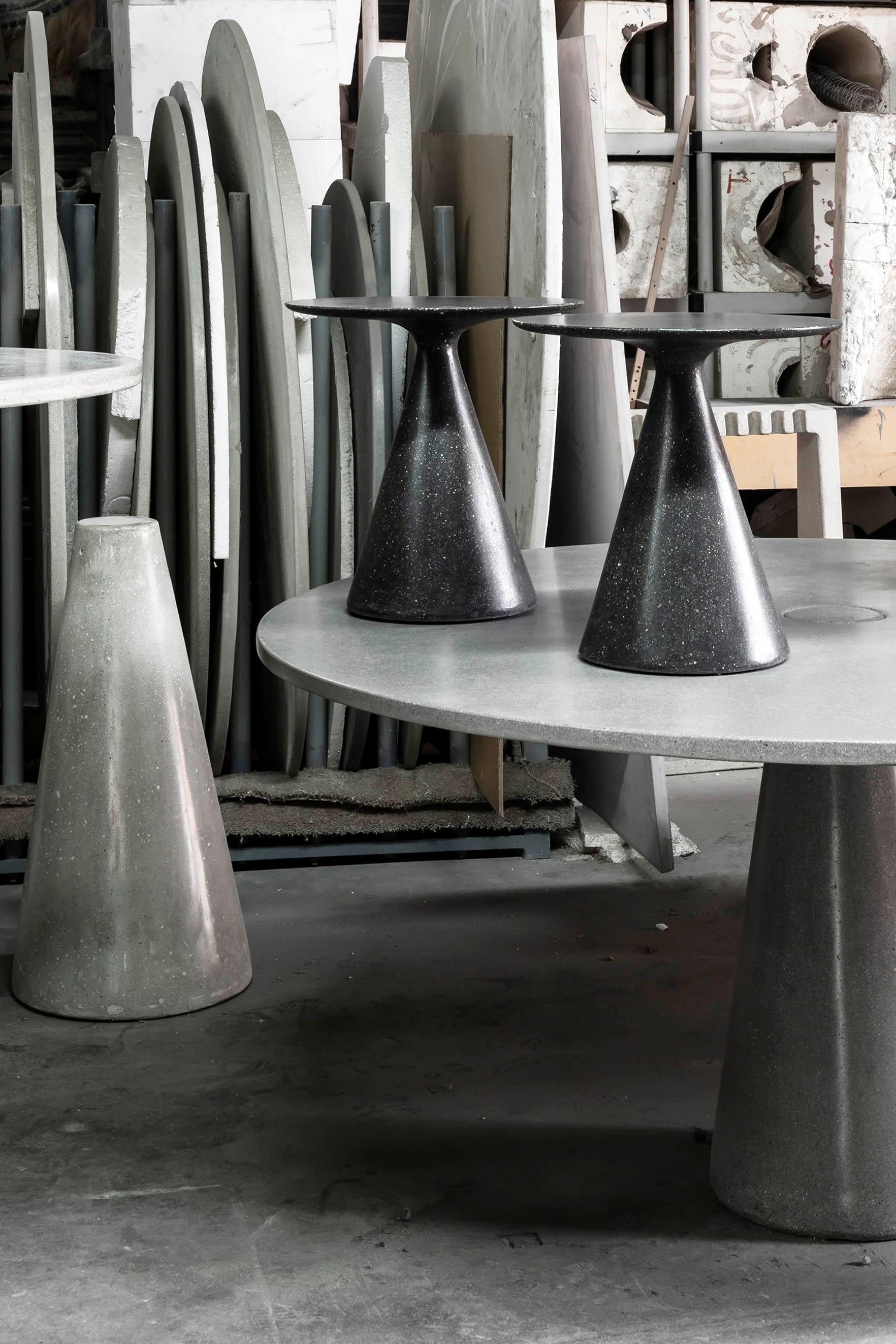 Modern James de Wulf Concrete Mini Round Side Table, Premium Colors For Sale