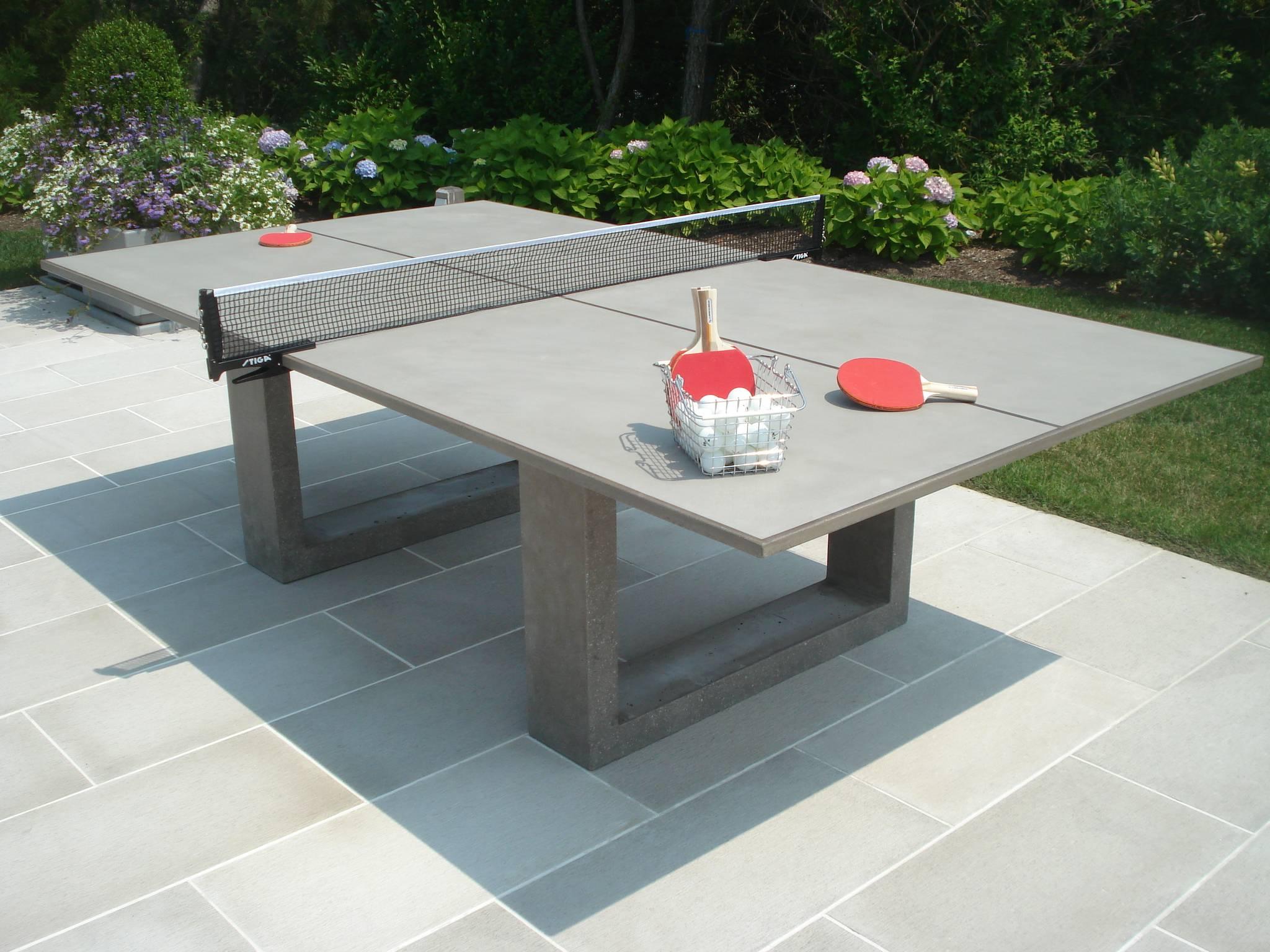 Modern James de Wulf Concrete Ping Pong Table - Light Grey Finish, Available Now For Sale