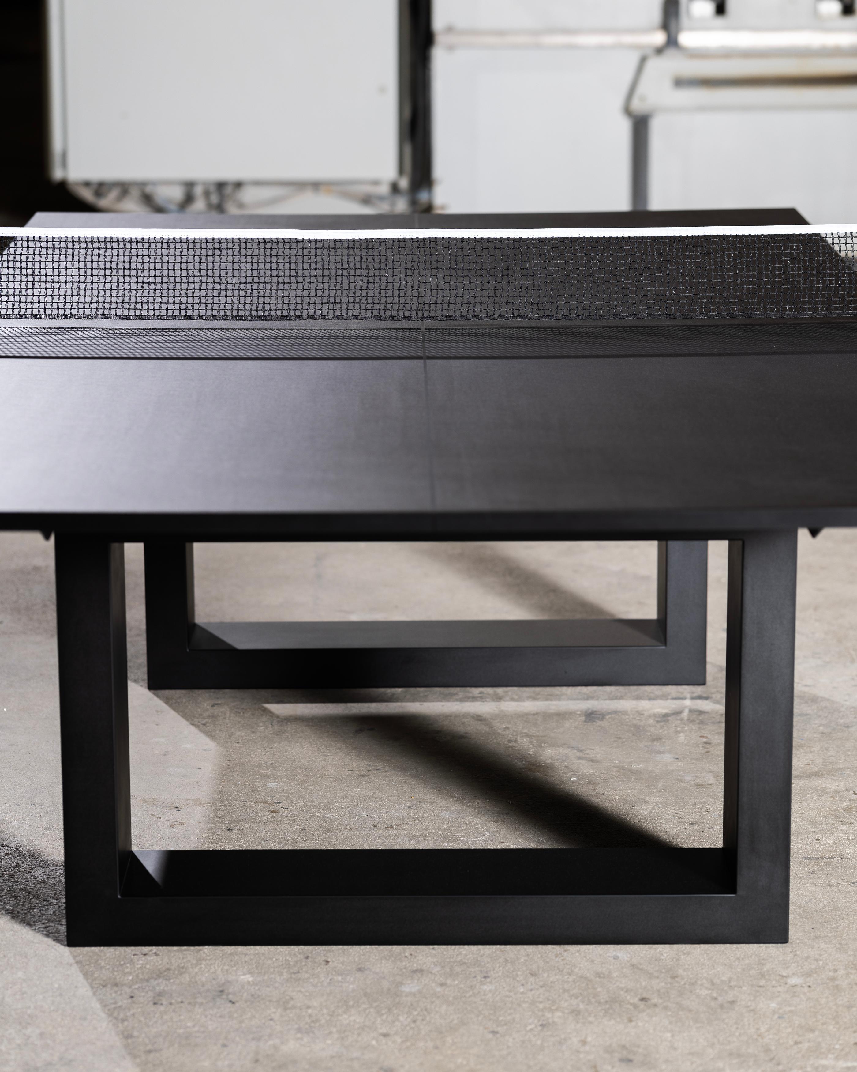 Contemporary James de Wulf Recycled Jet Black Ping Pong Table