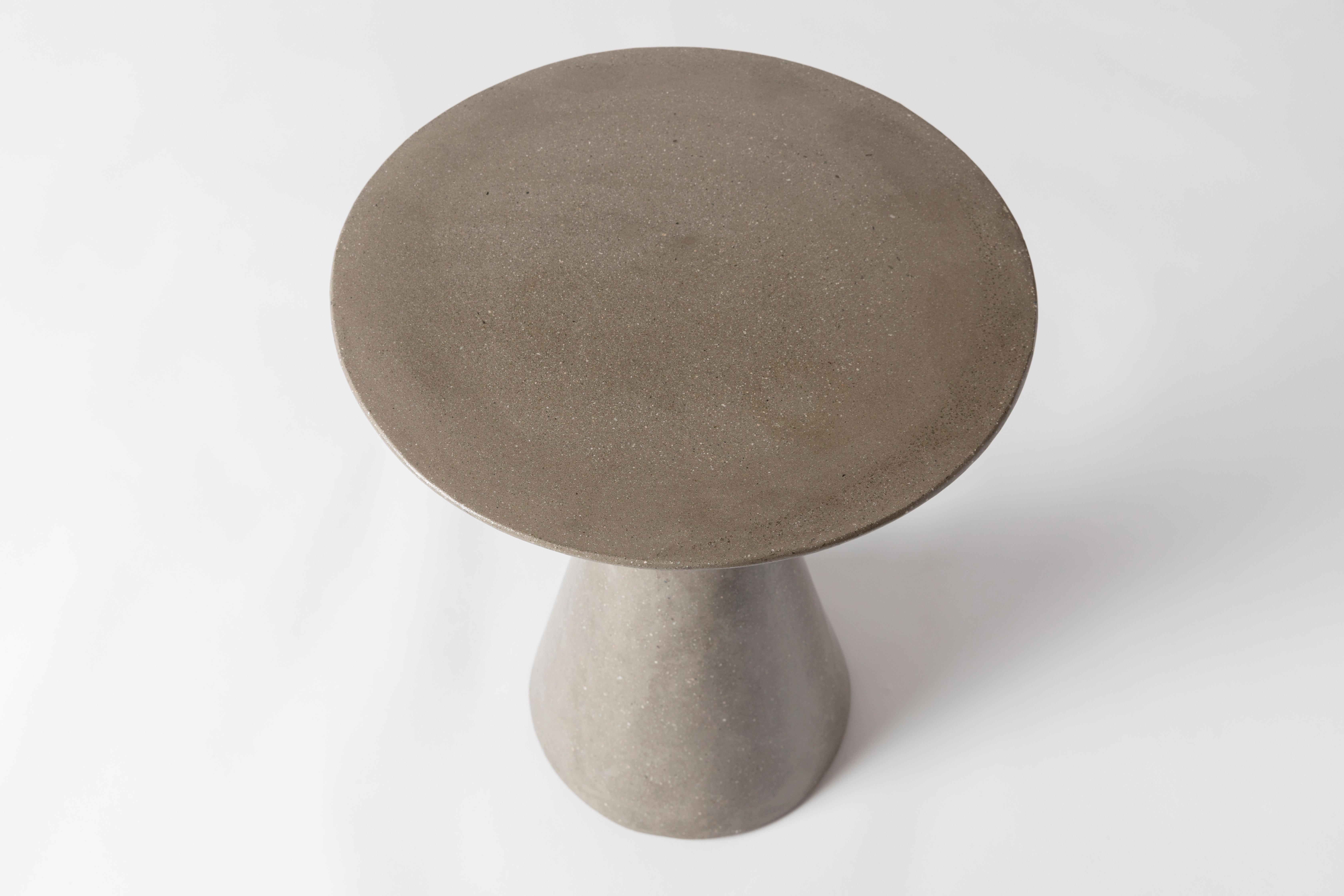 Brutalist James de Wulf Concrete Round Side Table