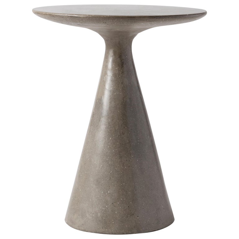 Concrete round side table