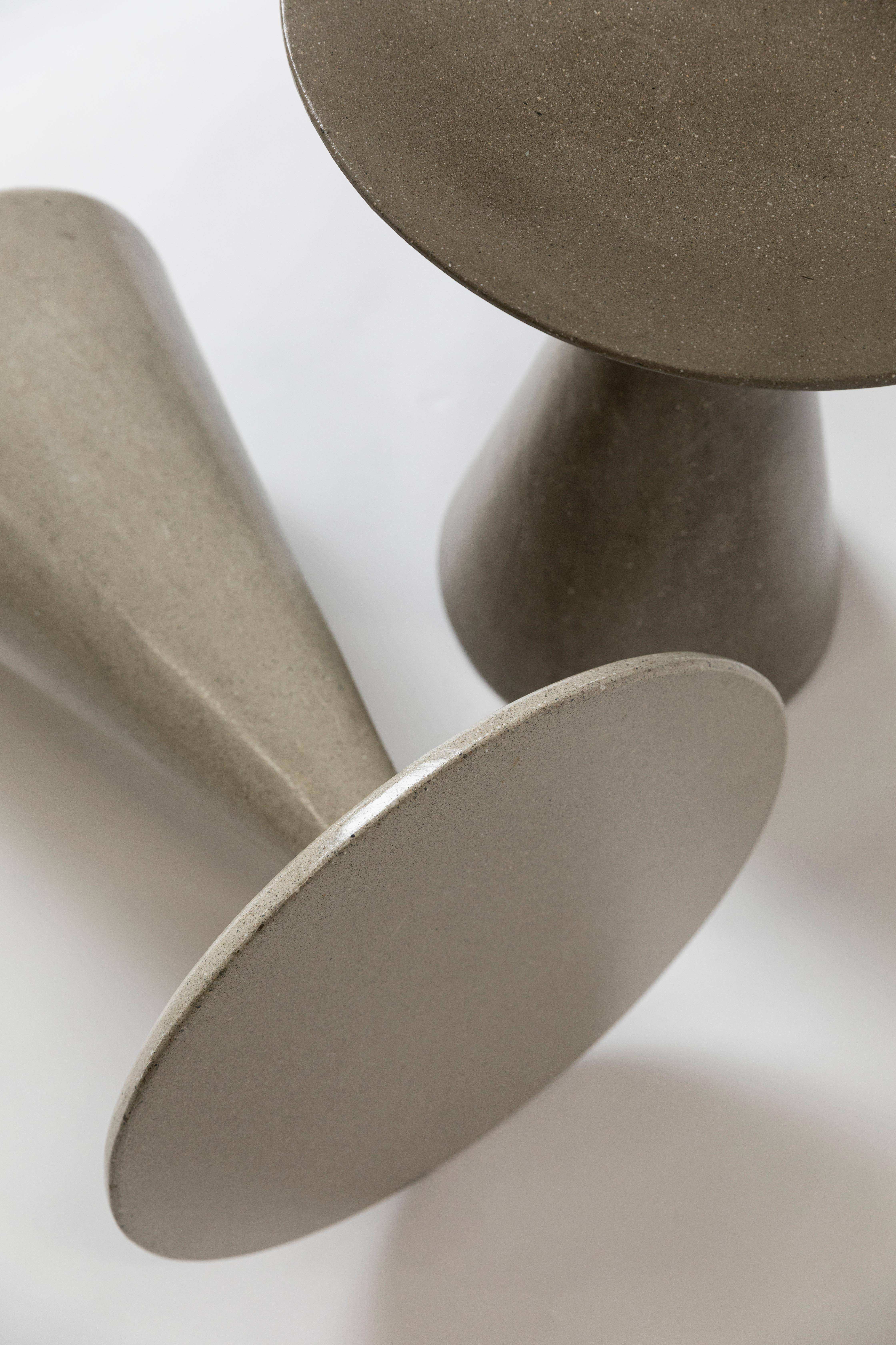 Contemporary James de Wulf Concrete Round Side Table, Premium Colors For Sale