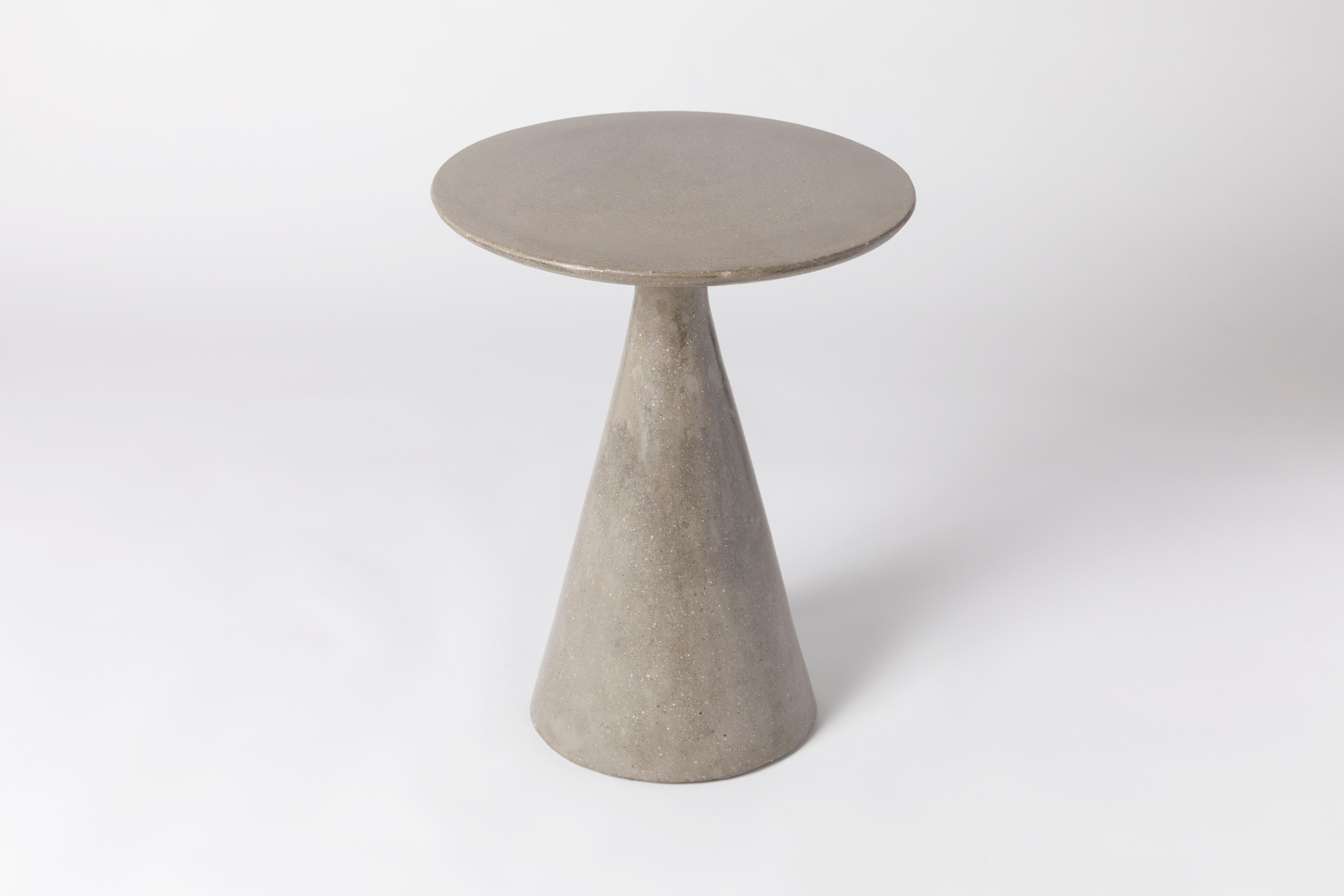 Brutalist James de Wulf Concrete Round Side Table, Standard Colors For Sale