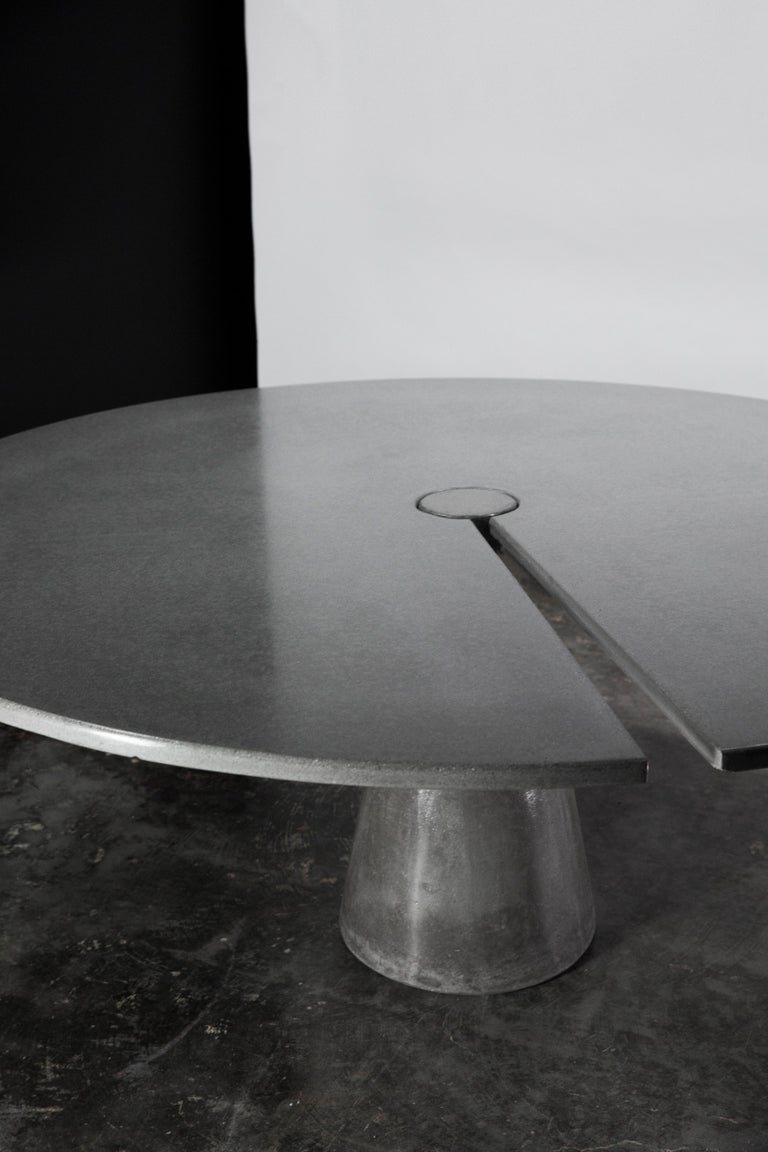 James de Wulf Concrete Split Locking Dining Table, 48" For Sale at