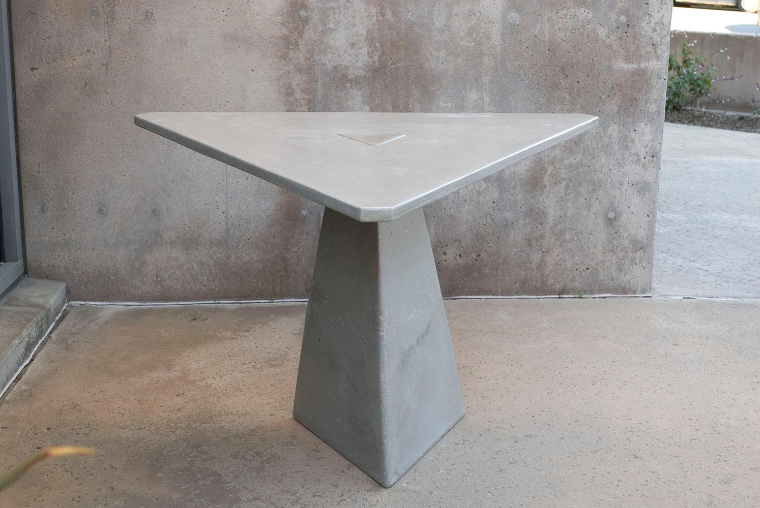 Modern James de Wulf Concrete Triangular Locking Table, 45